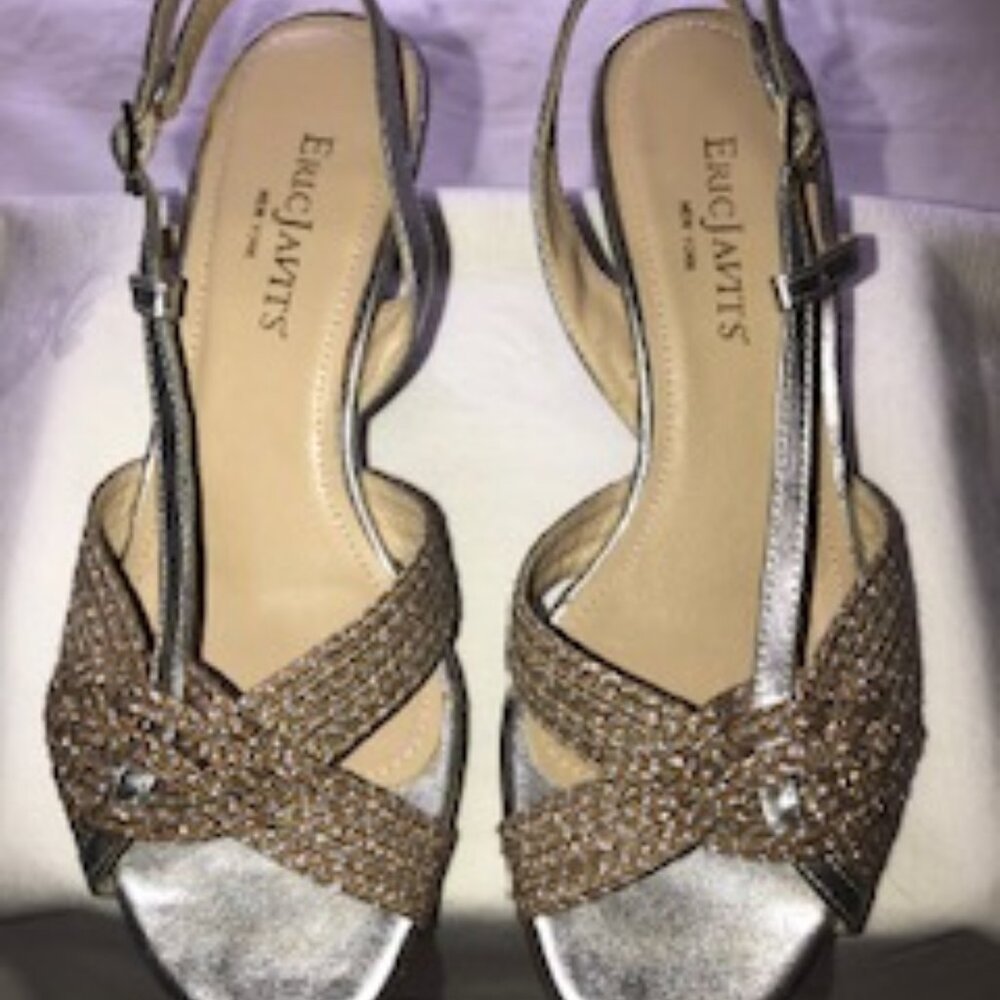 ERIC JAVITZ, SIZE 4, Gold & Silver Sandal